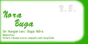 nora buga business card