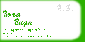 nora buga business card